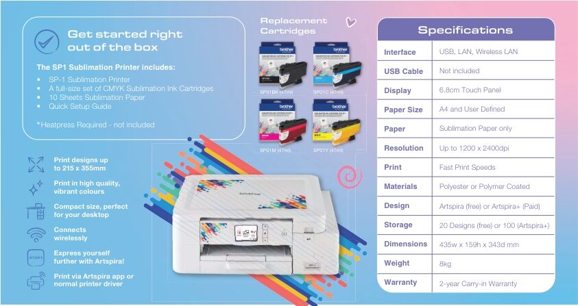 Brother SP1, Sublimation Printer
