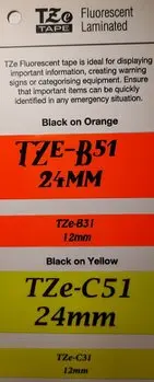 Brother TZE Fluorescent