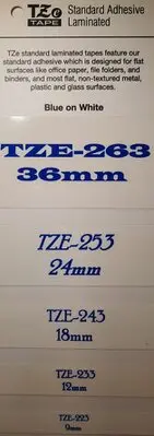 Brother TZE Laminated tapes