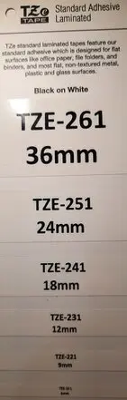 Brother TZE Laminated tapes