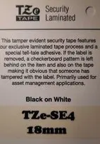 Brother TZE Laminated Security tapes