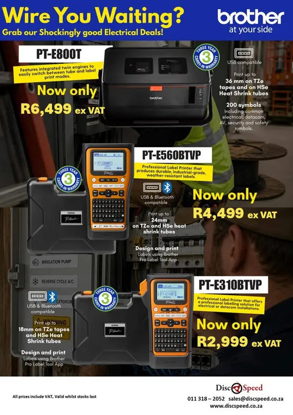 Brother Electrical Label printers August 2026
